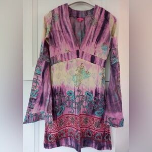 SP Suzana Peric Bohemian Satin Dress/ Tunic Top
